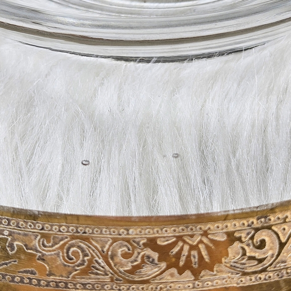 Antique Vintage Tiffin Gold Rim Glass Console Centerpiece Dish Bowl 12 in - Picture 6 of 8